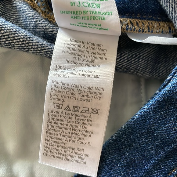 J. Crew Denim Skort in rinse wash - Picture 6 of 8